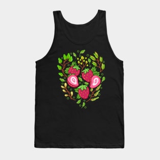 Strawberry Floral Tank Top